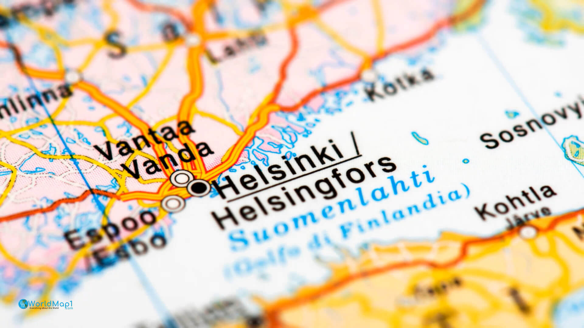 Helsinki Şehri Haritası Finlandiya